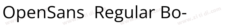 OpenSans  Regular Bo字体转换